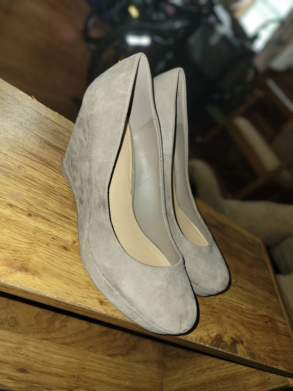 Apt. 9 Taupe Suede Wedge Pumps for Women